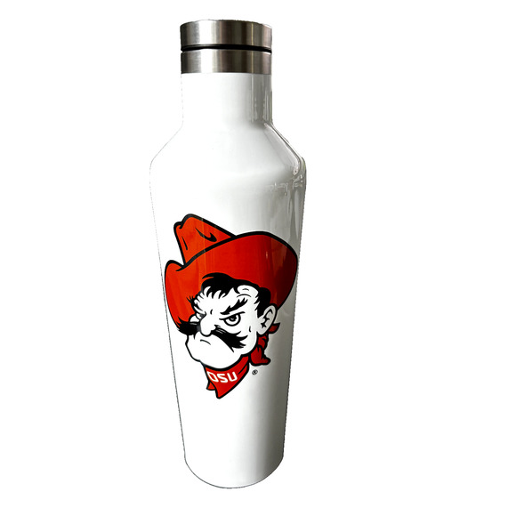 NCAA OSU Oklahoma State Cowboys Canteen 16oz water bottle  White, Big Logo - Picture 1 of 2